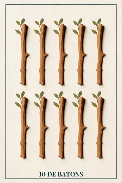 10 of Wands, Tarot de Marseille