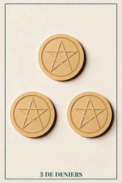 Trois de Deniers, Tarot de Marseille