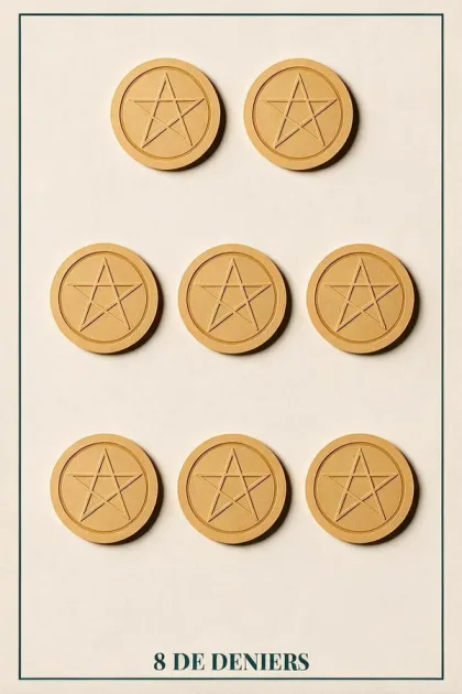 Huit de Deniers, Tarot de Marseille