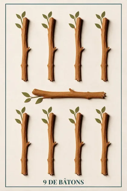 9 of Wands, Tarot de Marseille