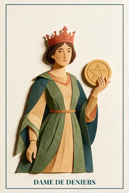 Reine de Deniers, Tarot de Marseille
