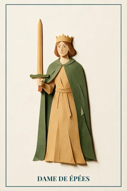 Reine d’Épées, Tarot de Marseille
