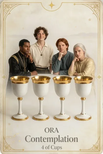 4 de Coupes, Rider-Waite-Smith