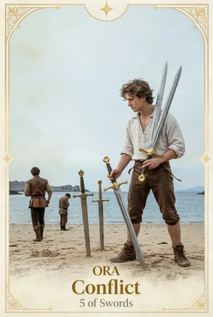 5 of Swords, Rider-Waite-Smith