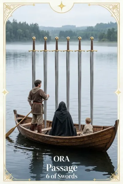 6 of Swords, Rider-Waite-Smith