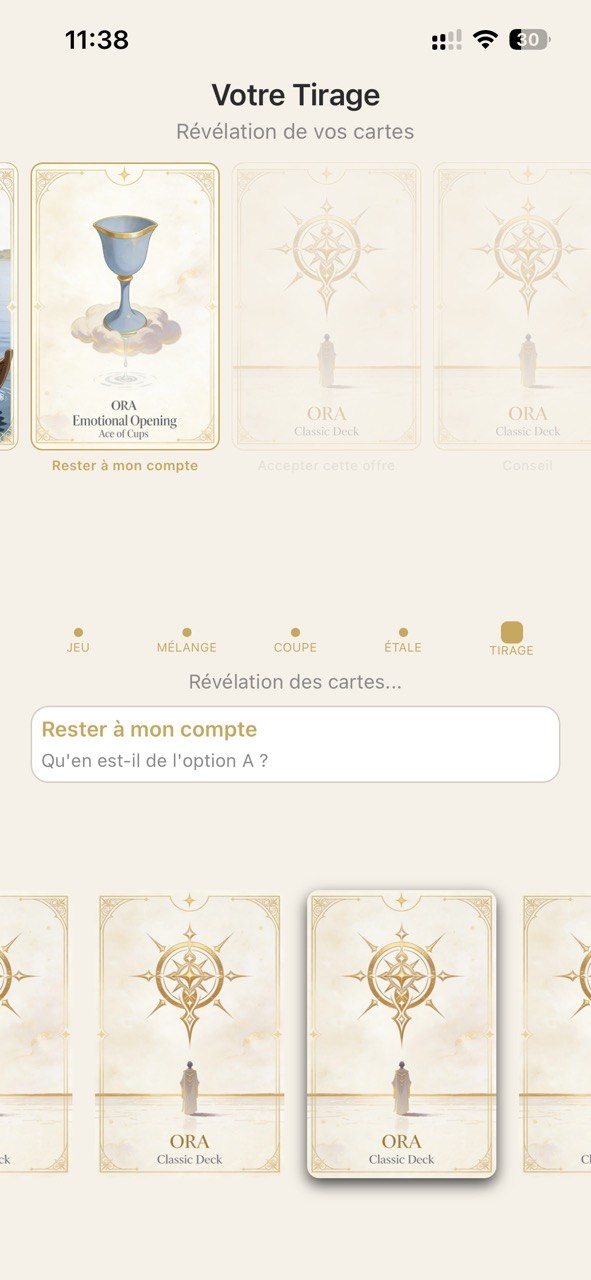 ORA — Révéler vos cartes